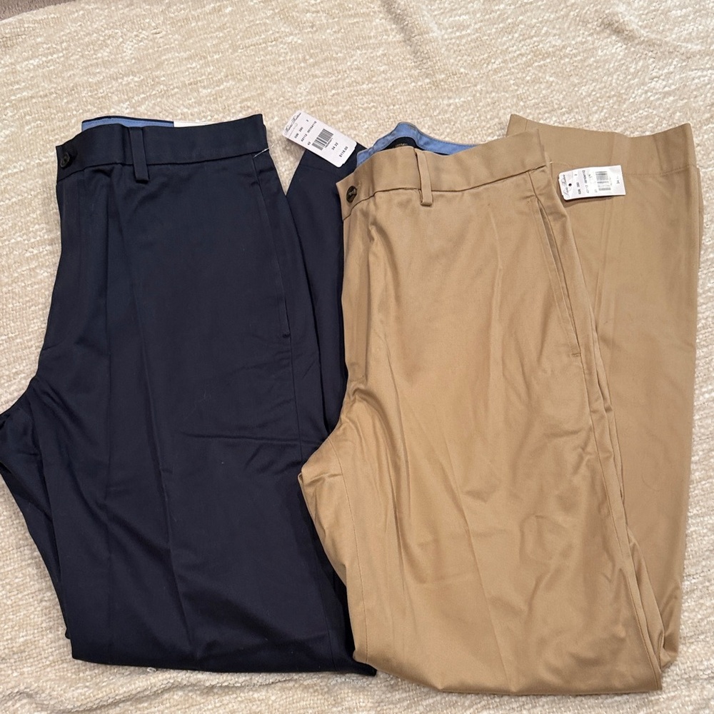 Brooks Brothers Navy and Tan Chinos